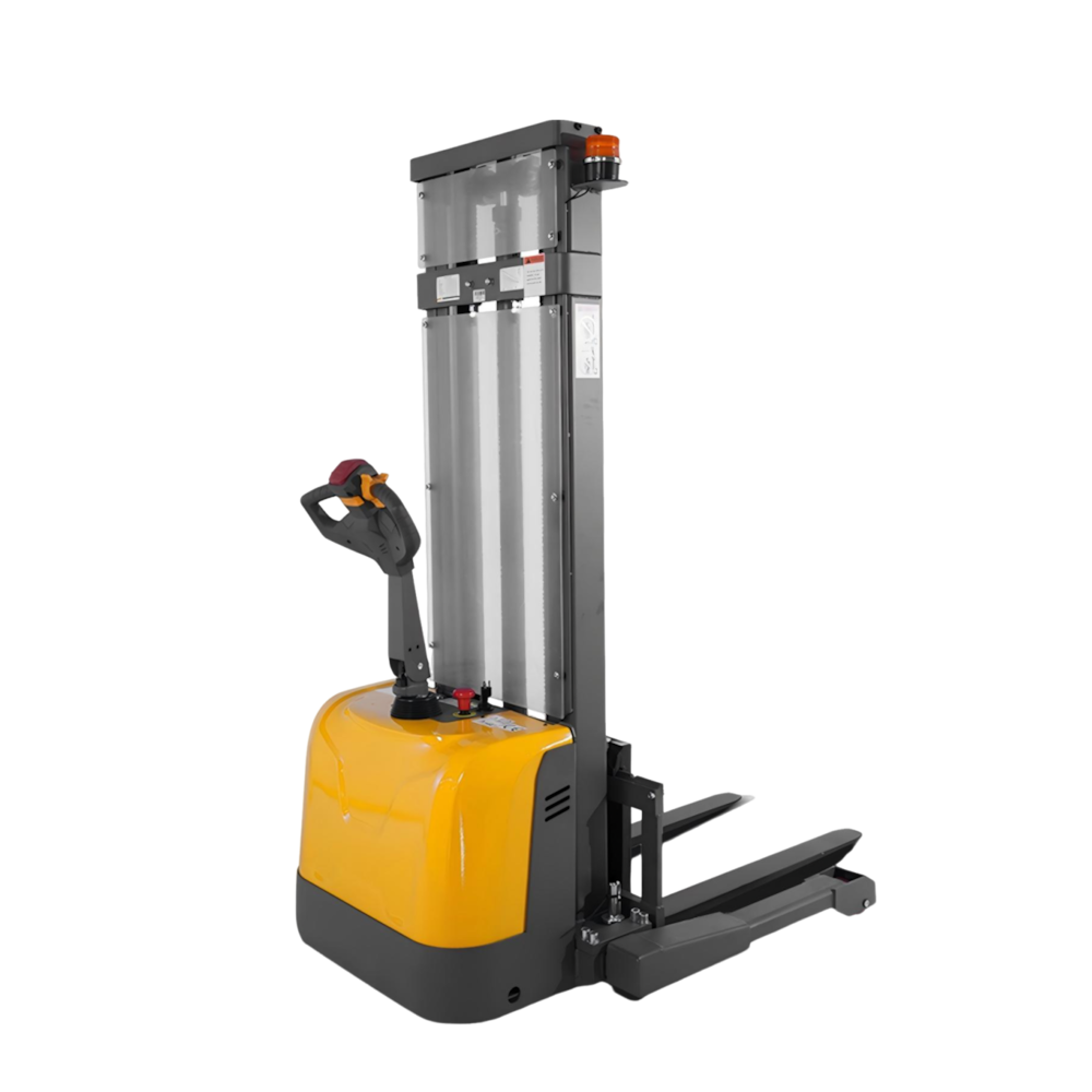 Compact Electric Stacker Adjustable Forks_4Dock